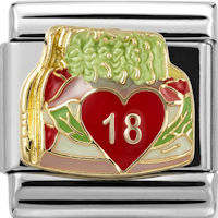 18th Birthday Cake Italian Charm