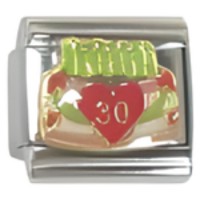 30th Birthday Cake Italian Charm image
