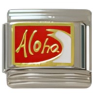 Aloha Red Italian Charm image