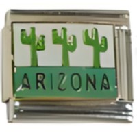 Arizona with Cactus Italian Charm image