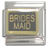BRIDESMAID Black Italian Charm