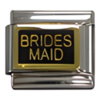 BRIDESMAID Black Italian Charm image
