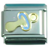 Baby Pacifier Blue Italian Charm_1 image