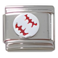 Baseball Red Stitching Italian Charm image