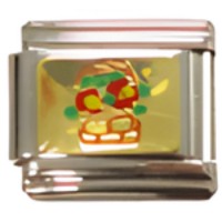 Basket of Flowers Red Italian Charm image