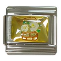 Basket of Flowers White Italian Charm image