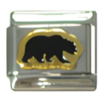Bear Black Italian Charm image