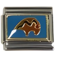 Bear Indian Sign on Blue Italian Charm image