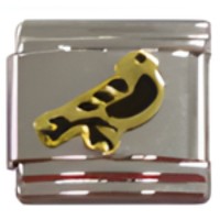 Bird Black Italian Charm image