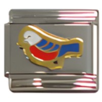 Bird (red,white,blue) Italian charm image