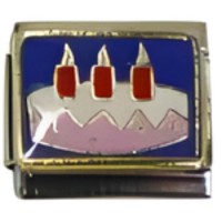 Birthday Cake on Blue Italian Charm image