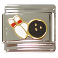 Bowling Black Italian Charm image