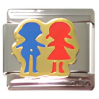 Boy & Girl Italian Charm image