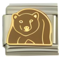Brown Bear Italian Charm image
