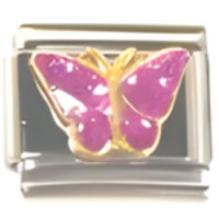 Butterfly Glitter Pink Italian Charm_2 image