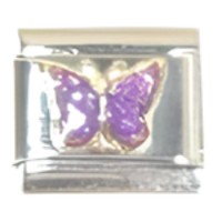Butterfly Glitter Purple Italian Charm image