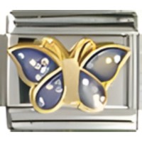 Butterfly Glitter Purple Italian Charm_1 image