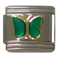 Butterfly Green Italian Charm image