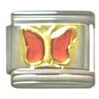 Butterfly Orange Italian Charm