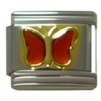 Butterfly Orange Italian Charm image