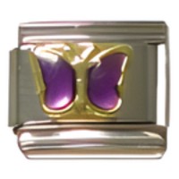 Butterfly Purple Italian Charm image