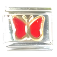 Butterfly Red Italian Charm image