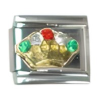 CZ Crown Italian Charm image
