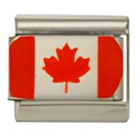 Canadian Flag C.A.S.T. Enamel Italian Charm image
