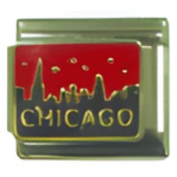 Chicago Skyline Italian Charm image