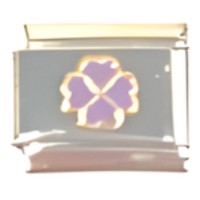 Clover Purple Italian Charm image