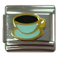 Coffee Cup Blue Italian Charm image