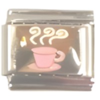 Coffee Cup Pink Italian Charm image