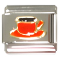 Coffee Cup Red Italian Charm image