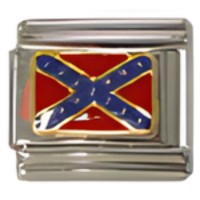 Confederate Flag Italian Charm image