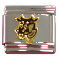 Cow Black Italian Charm image