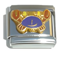 Crab Blue Italian Charm image