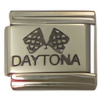 Daytona Race Flags Laser Italian Charm image
