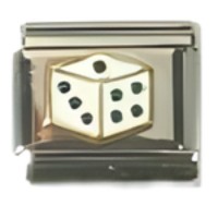 Dice White Italian Charm image