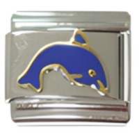 Dolphin Blue Italian Charm image
