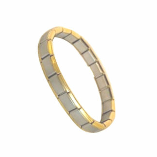 9mm 18 link Matte (gold edge) Base Bracelet