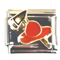 Fire Hat & Axe Italian charm image