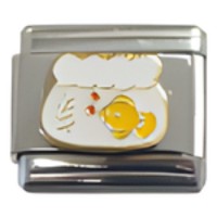 Fish in Bowl Italian Charm image