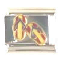 Flip Flops Striped Italian Charm
