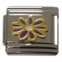 Flower Purple Daisy Italian Charm image (1)