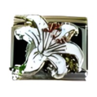Flower White Lily Italian Charm image