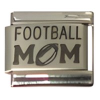 Football Mom Laser Italian Charm image