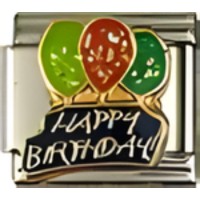 Happy Birthday Balloons Italian Charm image