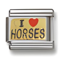 I (Heart) Horses Italian Charm image