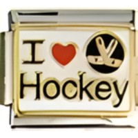 I (heart) Hockey Italian Charm image