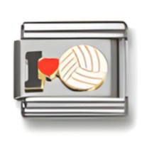 I (heart) Volleyball Italian Charm_1 image